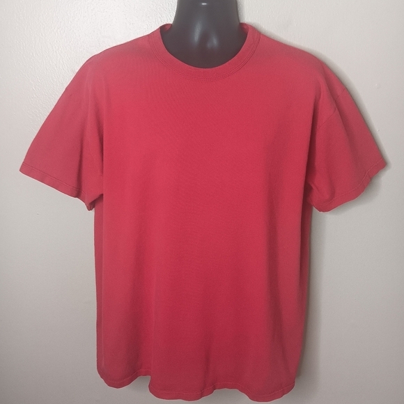 Vintage 90s Russell Athletic Adult XL T-shirt Crewneck Tee Red 100% Cotton USA - Picture 1 of 6